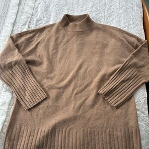 J. Crew Cashmere Turtleneck Sweater in Beige